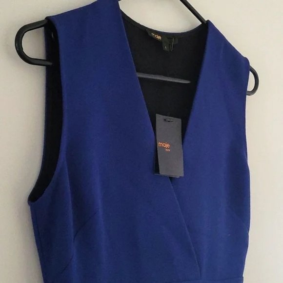 Maje Sleeveless Blue Dress - Picture 3 of 7